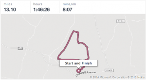 Sleaford Half Map My Run S:shot